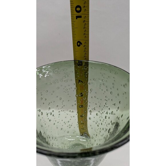 Artland Green Glass Handblown Goblet Bubble Design - Picture 9 of 11
